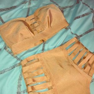 FashionNova bandeau highwaisted cheeky bikini